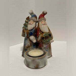 Porcelain Santas Tea Light Holder